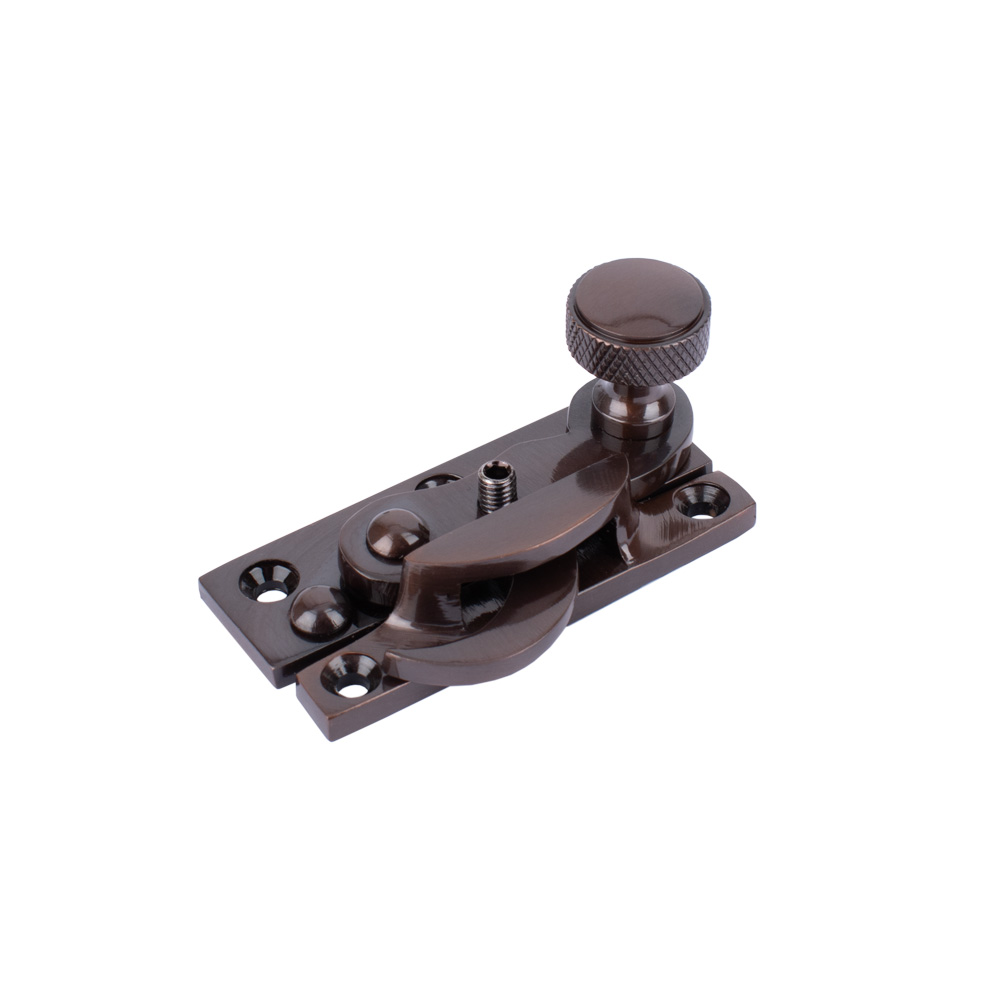 Sash Heritage Claw Fastener with Knurled Knob (Locking) - Bronze